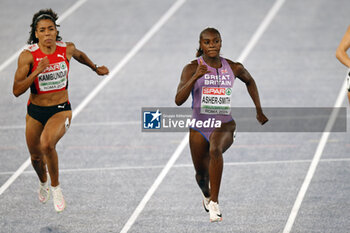 2024-06-09 - Dina ASHER-SMITH of Great Britain in action in the semifinals of the women's 100 meters during the European Athletics Championship 2024 at Olimpico Stadium in Rome, Italy, 9 June 2024 - EUROPEAN ATHLETICS CHAMPIONSHIPS - INTERNATIONALS - ATHLETICS