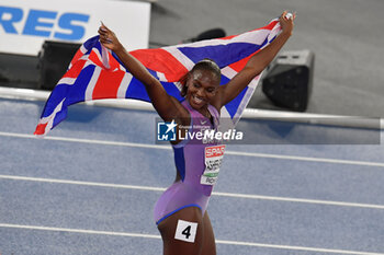 2024-06-09 - Dina ASHER-SMITH of Great Britain wins the women's 100m final at the European Athletics Championships Rome 2024 at Olimpico Stadium in Rome, Italy, 9 June 2024 - EUROPEAN ATHLETICS CHAMPIONSHIPS - INTERNATIONALS - ATHLETICS