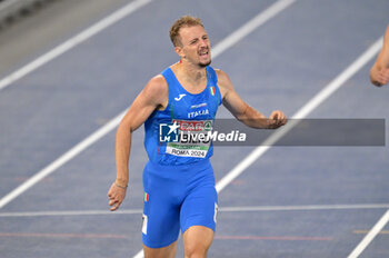 11/06/2024 - Alessandro Sibilio of Italy wins the silver medal in the men's 400-meter hurdles at the European Athletics Championships Rome 2024 at the Olympic Stadium in Rome, June 11, 2024. - EUROPEAN ATHLETICS CHAMPIONSHIPS - INTERNAZIONALI - ATLETICA