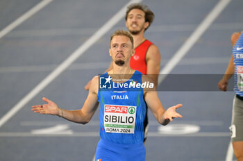 11/06/2024 - Alessandro Sibilio of Italy wins the silver medal in the men's 400-meter hurdles at the European Athletics Championships Rome 2024 at the Olympic Stadium in Rome, June 11, 2024. - EUROPEAN ATHLETICS CHAMPIONSHIPS - INTERNAZIONALI - ATLETICA