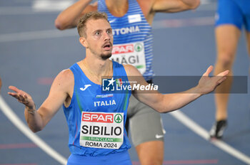 11/06/2024 - Alessandro Sibilio of Italy wins the silver medal in the men's 400-meter hurdles at the European Athletics Championships Rome 2024 at the Olympic Stadium in Rome, June 11, 2024. - EUROPEAN ATHLETICS CHAMPIONSHIPS - INTERNAZIONALI - ATLETICA