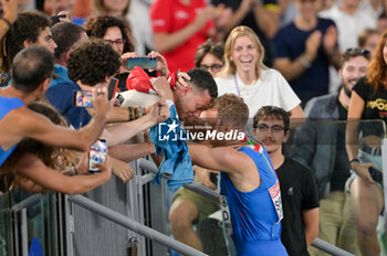 11/06/2024 - Alessandro Sibilio of Italy wins the silver medal in the men's 400-meter hurdles at the European Athletics Championships Rome 2024 at the Olympic Stadium in Rome, June 11, 2024. - EUROPEAN ATHLETICS CHAMPIONSHIPS - INTERNAZIONALI - ATLETICA