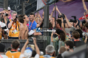 11/06/2024 - Gianmarco Tamberi of Italy wins the gold medal in the men's high jump at the European Athletics Championships Rome 2024 at the Olympic Stadium in Rome, June 11, 2024. - EUROPEAN ATHLETICS CHAMPIONSHIPS - INTERNAZIONALI - ATLETICA