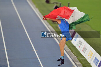 11/06/2024 - Gianmarco Tamberi of Italy wins the gold medal in the men's high jump at the European Athletics Championships Rome 2024 at the Olympic Stadium in Rome, June 11, 2024. - EUROPEAN ATHLETICS CHAMPIONSHIPS - INTERNAZIONALI - ATLETICA