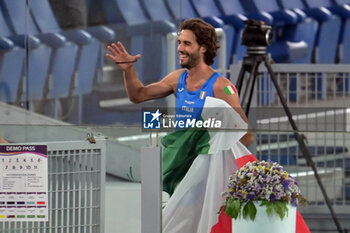 11/06/2024 - Gianmarco Tamberi of Italy wins the gold medal in the men's high jump at the European Athletics Championships Rome 2024 at the Olympic Stadium in Rome, June 11, 2024. - EUROPEAN ATHLETICS CHAMPIONSHIPS - INTERNAZIONALI - ATLETICA