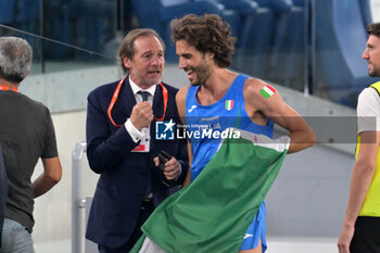 11/06/2024 - Gianmarco Tamberi of Italy wins the gold medal in the men's high jump at the European Athletics Championships Rome 2024 at the Olympic Stadium in Rome, June 11, 2024. - EUROPEAN ATHLETICS CHAMPIONSHIPS - INTERNAZIONALI - ATLETICA