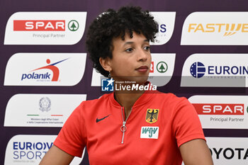 06/06/2024 - Malaika Mihambo during Official Press Conference of European Athletics Championships 2024 at CONI Honour Hall, on June 6, 2024 in Rome, Italy. - EUROPEAN CHAMPIONSHIPS - PRESS CONFERENCE - INTERNAZIONALI - ATLETICA