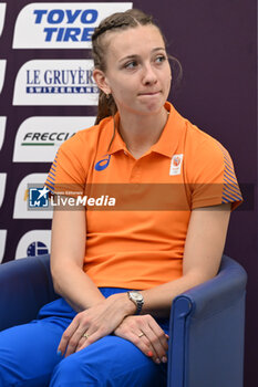 06/06/2024 - Femke Bol during Official Press Conference of European Athletics Championships 2024 at CONI Honour Hall, on June 6, 2024 in Rome, Italy. - EUROPEAN CHAMPIONSHIPS - PRESS CONFERENCE - INTERNAZIONALI - ATLETICA