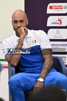 06/06/2024 - Marcell Jacobs during Official Press Conference of European Athletics Championships 2024 at CONI Honour Hall, on June 6, 2024 in Rome, Italy. - EUROPEAN CHAMPIONSHIPS - PRESS CONFERENCE - INTERNAZIONALI - ATLETICA