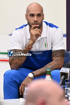 06/06/2024 - Marcell Jacobs during Official Press Conference of European Athletics Championships 2024 at CONI Honour Hall, on June 6, 2024 in Rome, Italy. - EUROPEAN CHAMPIONSHIPS - PRESS CONFERENCE - INTERNAZIONALI - ATLETICA