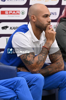 06/06/2024 - Marcell Jacobs during Official Press Conference of European Athletics Championships 2024 at CONI Honour Hall, on June 6, 2024 in Rome, Italy. - EUROPEAN CHAMPIONSHIPS - PRESS CONFERENCE - INTERNAZIONALI - ATLETICA