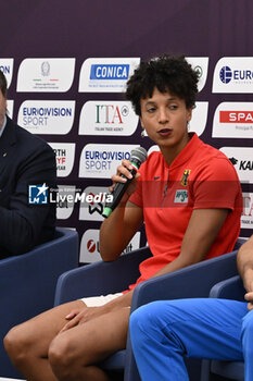 06/06/2024 - Malaika Mihambo during Official Press Conference of European Athletics Championships 2024 at CONI Honour Hall, on June 6, 2024 in Rome, Italy. - EUROPEAN CHAMPIONSHIPS - PRESS CONFERENCE - INTERNAZIONALI - ATLETICA