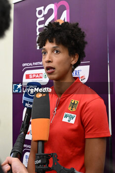 06/06/2024 - Malaika Mihambo during Official Press Conference of European Athletics Championships 2024 at CONI Honour Hall, on June 6, 2024 in Rome, Italy. - EUROPEAN CHAMPIONSHIPS - PRESS CONFERENCE - INTERNAZIONALI - ATLETICA