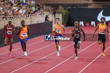 2024-07-12 - 200M MEN: OROGOT Tarsis Gracious (UGA) 3° classified - TEBOGO Letsile (BOT) the winner - Filippo Tortu (ITA) 5° classified - OGANDO Alexander (DOM) 2° classified - HARTMANN Joshua (GER) 6° classified - DIAMOND LEAGUE - HERCULIS MEETING INTERNATIONAL D'ATHLETISME - INTERNATIONALS - ATHLETICS