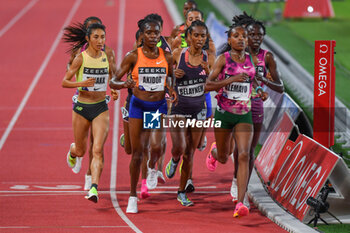 2024-07-12 - 5000M WOMEN: TANAKA Nozomi (JPN) - AKIDOR Margaret (KEN) the winner - BELAYNEH Fantaye (ETH) - ALEMAYO Marta (ETH) - DIAMOND LEAGUE - HERCULIS MEETING INTERNATIONAL D'ATHLETISME - INTERNATIONALS - ATHLETICS