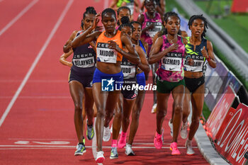 2024-07-12 - 5000M WOMEN: BELAYNEH Fantaye (ETH) - AKIDOR Margaret (KEN) the winner - WUDU Melknat (ETH) - ALEMAYO Marta (ETH) - AMEBAW Likina (ETH) - DIAMOND LEAGUE - HERCULIS MEETING INTERNATIONAL D'ATHLETISME - INTERNATIONALS - ATHLETICS