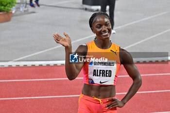 2024-07-12 - 100M WOMEN: ALFRED Julien (LCA) the winner - DIAMOND LEAGUE - HERCULIS MEETING INTERNATIONAL D'ATHLETISME - INTERNATIONALS - ATHLETICS