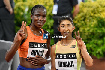 2024-07-12 - AKIDOR Margaret (KEN) the winner 5000M WOMEN - TANAKA Nozomi (JPN) 3° classified - DIAMOND LEAGUE - HERCULIS MEETING INTERNATIONAL D'ATHLETISME - INTERNATIONALS - ATHLETICS