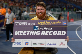 2024-08-30 - Ryan CROUSER (USA) competes in Shot Put Men during the Diamond League Athletics 30th August 2024 at the Olimpic Stadium in Rome - GOLDEN GALA PIETRO MENNEA - INTERNATIONALS - ATHLETICS