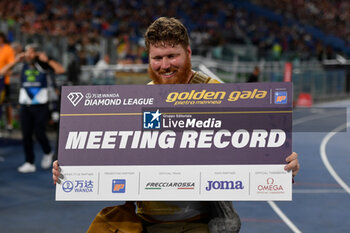 2024-08-30 - Ryan CROUSER (USA) competes in Shot Put Men during the Diamond League Athletics 30th August 2024 at the Olimpic Stadium in Rome - GOLDEN GALA PIETRO MENNEA - INTERNATIONALS - ATHLETICS