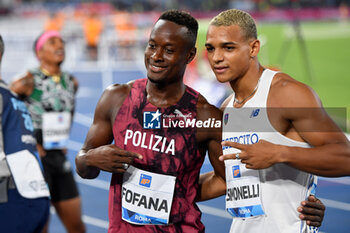 2024-08-30 - Hassane FOFANA (ITA) and Lorenzo Ndele SIMONELLI (ITA) compete in 110m Hurdles Men during the Diamond League Athletics 30th August 2024 at the Olimpic Stadium in Rome - GOLDEN GALA PIETRO MENNEA - INTERNATIONALS - ATHLETICS