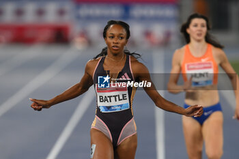 2024-08-30 - Anavia BATTLE (USA) competes in 200m Women during the Diamond League Athletics 30th August 2024 at the Olimpic Stadium in Rome - GOLDEN GALA PIETRO MENNEA - INTERNATIONALS - ATHLETICS