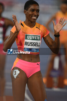 2024-08-30 - Janieve RUSSELL (JAM) competes in 400m Hurdles Women during the Diamond League Athletics 30th August 2024 at the Olimpic Stadium in Rome - GOLDEN GALA PIETRO MENNEA - INTERNATIONALS - ATHLETICS