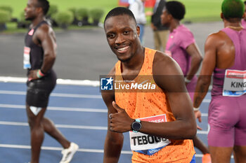 2024-08-30 - Letsile TEBOGO (BOT) competes in 100m Menduring the Diamond League Athletics 30th August 2024 at the Olimpic Stadium in Rome - GOLDEN GALA PIETRO MENNEA - INTERNATIONALS - ATHLETICS