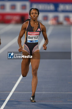 2024-08-30 - Anavia BATTLE (USA) competes in 200m Women during the Diamond League Athletics 30th August 2024 at the Olimpic Stadium in Rome - GOLDEN GALA PIETRO MENNEA - INTERNATIONALS - ATHLETICS