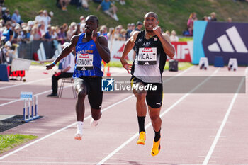 2024-06-28 - Dylan Vermont, Jimmy Vicaut, Heat Men's 100 M during the French Athletics Championships 2024 on June 28, 2024 at Stade du Lac de Maine in Angers, France - ATHLETICS - FRENCH CHAMPIONSHIPS 2024 - INTERNATIONALS - ATHLETICS