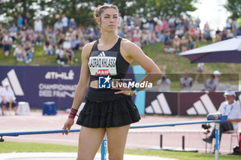 2024-06-28 - Auriana Lazraq-Khlass, Women's shot put during the French Athletics Championships 2024 on June 28, 2024 at Stade du Lac de Maine in Angers, France - ATHLETICS - FRENCH CHAMPIONSHIPS 2024 - INTERNATIONALS - ATHLETICS