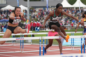 29/06/2024 - Pauline Lett, Laëticia Bapté, Heat Women's 100 M Hurdles during the French Athletics Championships 2024 on June 29, 2024 at Stade du Lac de Maine in Angers, France - ATHLETICS - FRENCH CHAMPIONSHIPS 2024 - INTERNAZIONALI - ATLETICA