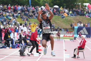 29/06/2024 - Enzo Hodebar, Men's Triple Jump during the French Athletics Championships 2024 on June 29, 2024 at Stade du Lac de Maine in Angers, France - ATHLETICS - FRENCH CHAMPIONSHIPS 2024 - INTERNAZIONALI - ATLETICA