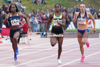 29/06/2024 - Carolle Zahi, Gémima Joseph, Chloé Galet, Women's 100 M during the French Athletics Championships 2024 on June 29, 2024 at Stade du Lac de Maine in Angers, France - ATHLETICS - FRENCH CHAMPIONSHIPS 2024 - INTERNAZIONALI - ATLETICA