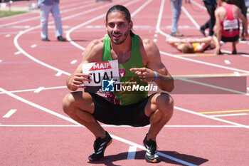 2024-06-30 - Gabriel Tual, Men's 800 M during the French Athletics Championships 2024 on June 30, 2024 at Stade du Lac de Maine in Angers, France - ATHLETICS - FRENCH CHAMPIONSHIPS 2024 - INTERNATIONALS - ATHLETICS