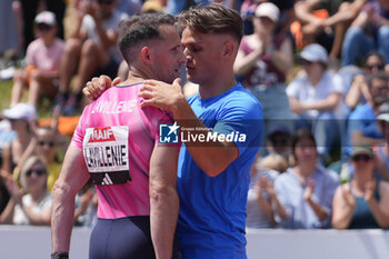 2024-06-30 - Renaud Lavillenie, Thibaut Collet, Men's Pole vault during the French Athletics Championships 2024 on June 30, 2024 at Stade du Lac de Maine in Angers, France - ATHLETICS - FRENCH CHAMPIONSHIPS 2024 - INTERNATIONALS - ATHLETICS