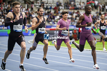 2024-07-07 - Gabriel Tual and Benjamin Robert during the Meeting de Paris Wanda Diamond League 2024 athletics event on July 7, 2024 at Charlety stadium in Paris, France. Photo Victor Joly / DPPI - ATHLETICS - DIAMOND LEAGUE 2024 - PARIS - INTERNATIONALS - ATHLETICS