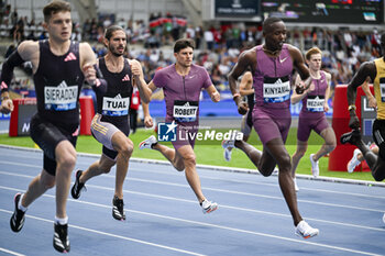 2024-07-07 - Gabriel Tual and Benjamin Robert during the Meeting de Paris Wanda Diamond League 2024 athletics event on July 7, 2024 at Charlety stadium in Paris, France. Photo Victor Joly / DPPI - ATHLETICS - DIAMOND LEAGUE 2024 - PARIS - INTERNATIONALS - ATHLETICS