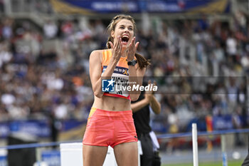 2024-07-07 - Yaroslava Mahuchikh after breaking the world record in the high jump during the Meeting de Paris Wanda Diamond League 2024 athletics event on July 7, 2024 at Charlety stadium in Paris, France. Photo Victor Joly / DPPI - ATHLETICS - DIAMOND LEAGUE 2024 - PARIS - INTERNATIONALS - ATHLETICS