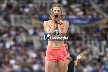 2024-07-07 - Yaroslava Mahuchikh after breaking the world record in the high jump during the Meeting de Paris Wanda Diamond League 2024 athletics event on July 7, 2024 at Charlety stadium in Paris, France. Photo Victor Joly / DPPI - ATHLETICS - DIAMOND LEAGUE 2024 - PARIS - INTERNATIONALS - ATHLETICS