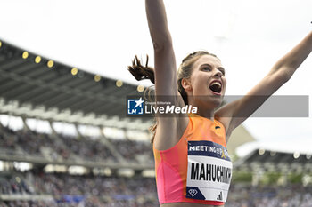 2024-07-07 - Yaroslava Mahuchikh after breaking the world record in the high jump during the Meeting de Paris Wanda Diamond League 2024 athletics event on July 7, 2024 at Charlety stadium in Paris, France. Photo Victor Joly / DPPI - ATHLETICS - DIAMOND LEAGUE 2024 - PARIS - INTERNATIONALS - ATHLETICS