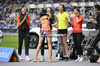 2024-07-07 - Yaroslava Mahuchikh after breaking the world record in the high jump during the Meeting de Paris Wanda Diamond League 2024 athletics event on July 7, 2024 at Charlety stadium in Paris, France. Photo Victor Joly / DPPI - ATHLETICS - DIAMOND LEAGUE 2024 - PARIS - INTERNATIONALS - ATHLETICS