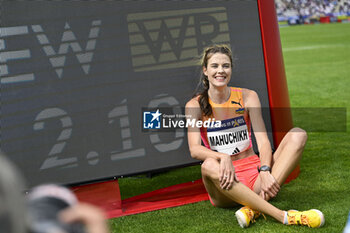 2024-07-07 - Yaroslava Mahuchikh after breaking the world record in the high jump during the Meeting de Paris Wanda Diamond League 2024 athletics event on July 7, 2024 at Charlety stadium in Paris, France. Photo Victor Joly / DPPI - ATHLETICS - DIAMOND LEAGUE 2024 - PARIS - INTERNATIONALS - ATHLETICS