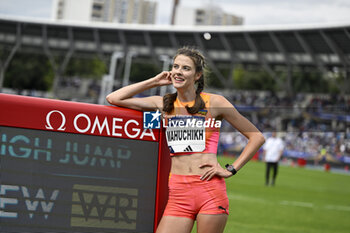 2024-07-07 - Yaroslava Mahuchikh after breaking the world record in the high jump during the Meeting de Paris Wanda Diamond League 2024 athletics event on July 7, 2024 at Charlety stadium in Paris, France. Photo Victor Joly / DPPI - ATHLETICS - DIAMOND LEAGUE 2024 - PARIS - INTERNATIONALS - ATHLETICS