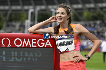 2024-07-07 - Yaroslava Mahuchikh after breaking the world record in the high jump during the Meeting de Paris Wanda Diamond League 2024 athletics event on July 7, 2024 at Charlety stadium in Paris, France. Photo Victor Joly / DPPI - ATHLETICS - DIAMOND LEAGUE 2024 - PARIS - INTERNATIONALS - ATHLETICS