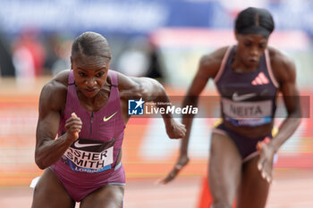 2024-07-20 - Dina Asher-Smith (GBR), 200m Women, during the Wanda Diamond League 2024, athletics meet on 20 July 2024 at the London Stadium in London, England - ATHLETICS - DIAMOND LEAGUE 2024 - LONDON - INTERNATIONALS - ATHLETICS