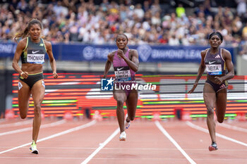 2024-07-20 - Gabrielle Thomas (USA), Dina Asher-Smith (GBR), Daryll Neita (GBR), 200m Women, during the Wanda Diamond League 2024, athletics meet on 20 July 2024 at the London Stadium in London, England - ATHLETICS - DIAMOND LEAGUE 2024 - LONDON - INTERNATIONALS - ATHLETICS