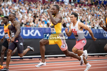 2024-07-20 - Noah Lyles (USA) wins the 100m Men during the Wanda Diamond League 2024, athletics meet on 20 July 2024 at the London Stadium in London, England - ATHLETICS - DIAMOND LEAGUE 2024 - LONDON - INTERNATIONALS - ATHLETICS