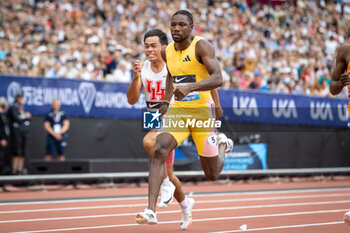 2024-07-20 - Noah Lyles (USA) wins the 100m Men during the Wanda Diamond League 2024, athletics meet on 20 July 2024 at the London Stadium in London, England - ATHLETICS - DIAMOND LEAGUE 2024 - LONDON - INTERNATIONALS - ATHLETICS