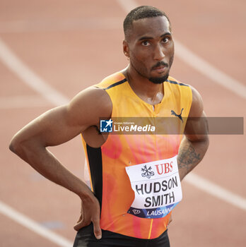 2024-08-22 - Lausanne Switzerland, 08 22 2024: Matthew Hudson-Smith (GBR) wins 400 m during Wanda Diamond League Athletissima Lausanne at the La Pontaise stadium. Patrick Dancel, Live Media - ATHLETISSIMA - INTERNATIONALS - ATHLETICS